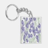 水彩クロッカスフラワー キーホルダー (正面左)