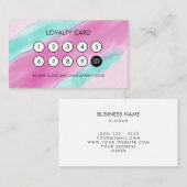 水彩クールエレガントロイヤリティ ロイヤリティカード (正面/裏面)