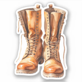 水彩クール秋ブーツ シール