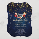 水彩グラッドキャップディプロマスターズ 招待状 (正面/裏面)