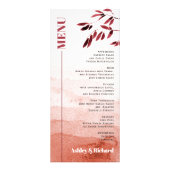 水彩グラディエント日本結婚のメニューカード ラックカード (正面)