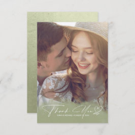 水彩グラデーションありがとうセージ緑ID786 サンキューカード