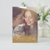 水彩グラデーションありがとう秋の金ゴールドID786 サンキューカード (スタンド正面)