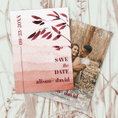 水彩グラデーションと分枝ジャパンディ写真 セーブザデート