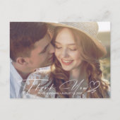 水彩グラデーションの感謝を表す秋のゴールド ID786 案内ポストカード (正面)