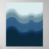 水彩グラデーションビーチガラスカラーブロック ポスター (正面)