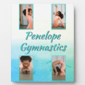 水彩グラデーション名前をカスタムする、スポーツ&写真 フォトプラーク (正面)