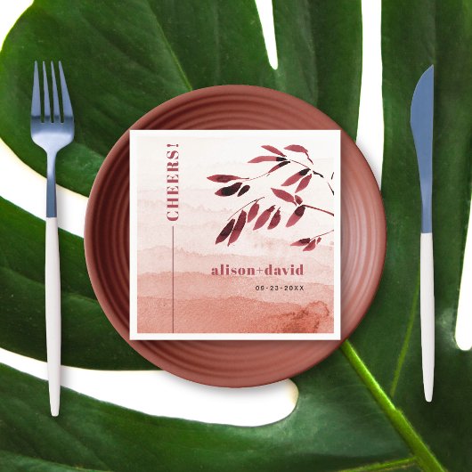 水彩グラデーション日本応援結婚ズ スタンダードカクテルナプキン