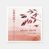 水彩グラデーション日本応援結婚ズ スタンダードカクテルナプキン (正面)