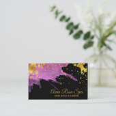 **水彩グラムはっきりした抽象芸術ピンク金ゴールドルクセ 名刺 (スタンド正面)