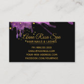 **水彩グラムはっきりした抽象芸術ピンク金ゴールドルクセ 名刺 (裏面)