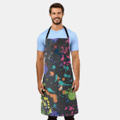 水彩グランジsp継ぎ目無し エプロン (着用した状態)