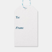 水彩グリズリーベアーワイルドライフ自然アート ギフトタグ (裏面)