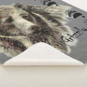 水彩グリズリーベアーワイルドライフ自然アート シェルパブランケット (3/4)