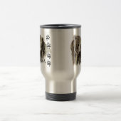 水彩グリズリーベアーワイルドライフ自然アート トラベルマグ (中央)