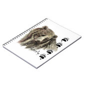 水彩グリズリーベアーワイルドライフ自然アート ノートブック (左側)