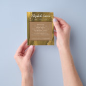 水彩グリッターアゲートメイクアップアーティストヘアサロン チラシ (手)