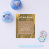 水彩グリッターアゲートメイクアップアーティストヘアサロン チラシ (シングル)