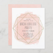 水彩グリッターピンクバチェロレッテインビタ (正面/裏面)