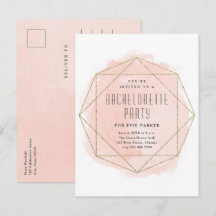 水彩グリッターピンクバチェロレッテ