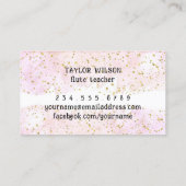 水彩グリッターフルート先生名刺 名刺 (裏面)