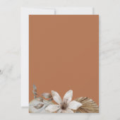 水彩グリッターフローラレオパードブライダルシャワーイン 招待状 (裏面)