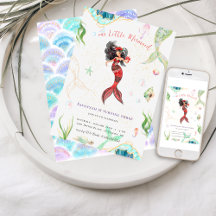 水彩グリッターマーメイド誕生日