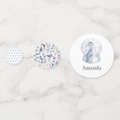 水彩グリッターユニコーンウィンターホリデー誕生日 コンフェッティ (正面)