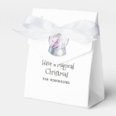 水彩グリッターユニコーンウィンターホリデー フェイバーボックス (正面サイド)