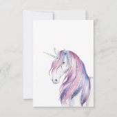 水彩グリッターユニコーンウィンター 出欠カード (裏面)