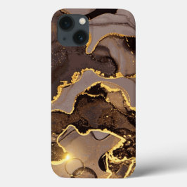 水彩グリッター金ゴールドiPhone / iPadケース iPhone 13ケース