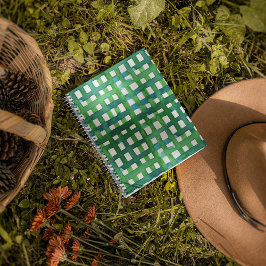 水彩グリッド – 緑 プランナー手帳