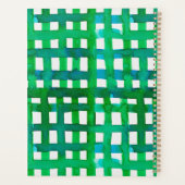 水彩グリッド – 緑 プランナー手帳 (裏面)