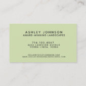水彩グリーナリーハンドレタリングタイポグラフィ 名刺 (裏面)