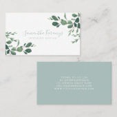 水彩グリーナリーユーカリ離れエレガントス コーリングカード (正面/裏面)