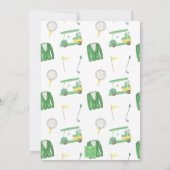 水彩グリーンとイエローのゴルフトーナメントパーティー 招待状 (裏面)