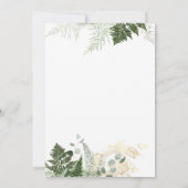 水彩グリーンとゴールドのエレガントなウェディング 招待状 (裏面)