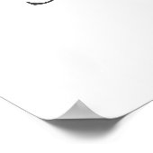 水彩グリーンとゴールドの葉のウェルカムサイン ポスター (角)