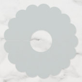 水彩グリーンとピンクのユーカリ葉 ワイングラスタグ (裏面)