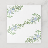 水彩グリーンとブルーイベント座席表 プレイスカード (外部開封)