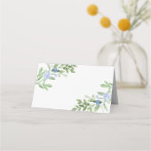 水彩グリーンとブルーイベント座席表 プレイスカード (裏面)