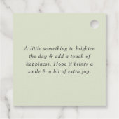 水彩グリーンとローズのLOVE バレンタインデー フェイバータグ (裏面)