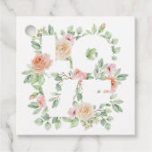 水彩グリーンとローズのLOVE バレンタインデー フェイバータグ (正面)