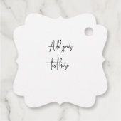 水彩グリーンと白フラワーグラジーミッレ フェイバータグ (裏面)