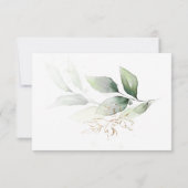 水彩グリーンと金ゴールドの葉座席表 (裏面)