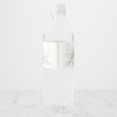 水彩グリーンと金ゴールド葉卒業 ペットボトルラベル (裏面)