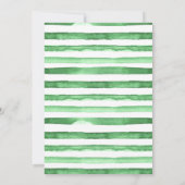 水彩グリーンのサファリ動物の男の子ベビーシャワー 招待状 (裏面)