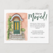 水彩グリーンのドアにお引っ越ししました 案内ポストカード (正面)