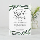 水彩グリーンのブライダルシャワー招待状 招待状 (スタンド正面)