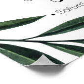 水彩グリーンのベイビーシャワーのお出迎えポスター ポスター (角)